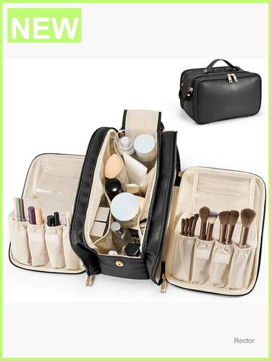 Handbags - Large Capacity Cosmetic Bag Organizer Travel Makeup Toiletries Waterproof